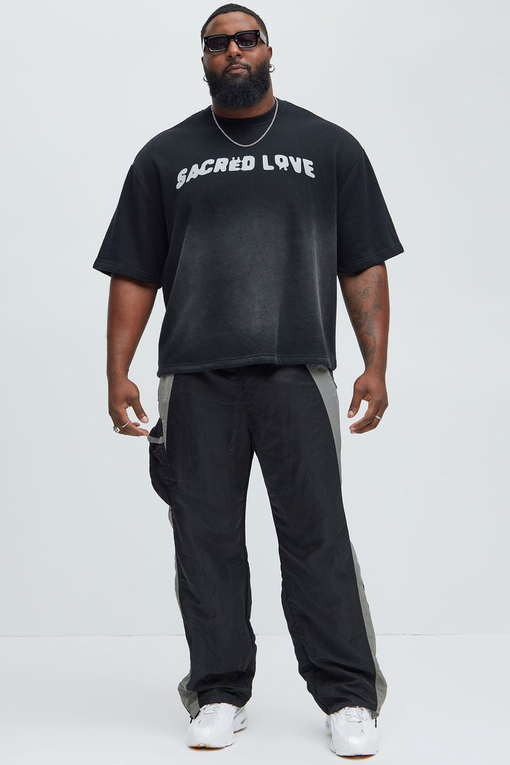 Tayson Sacred Love Relaxed Short Sleeve Tee - Black
