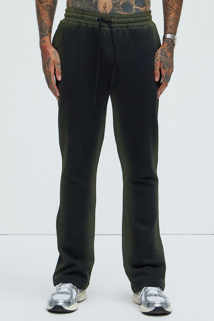 Tayson Blurred Lines Skinny Flare Sweatpants - Black