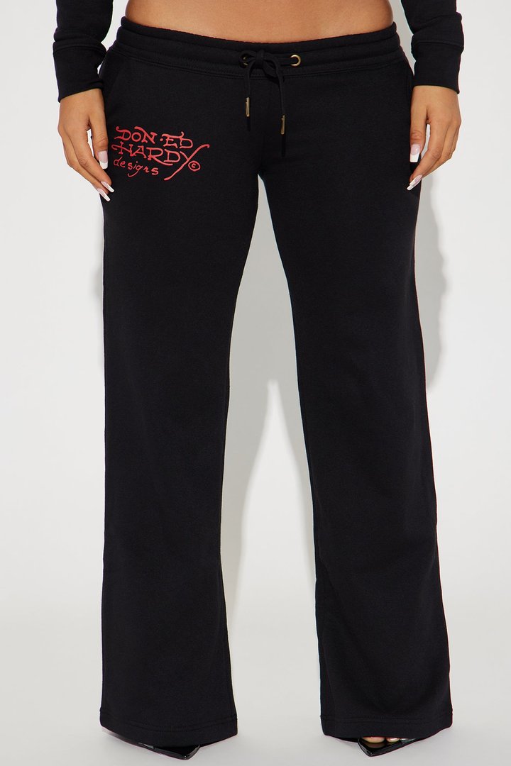 Ed Hardy NYC Wide Leg Pant - Black