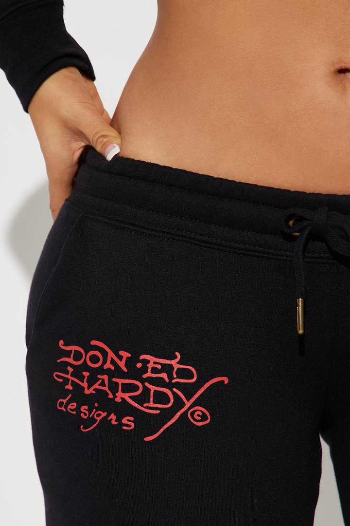 Ed Hardy NYC Wide Leg Pant - Black