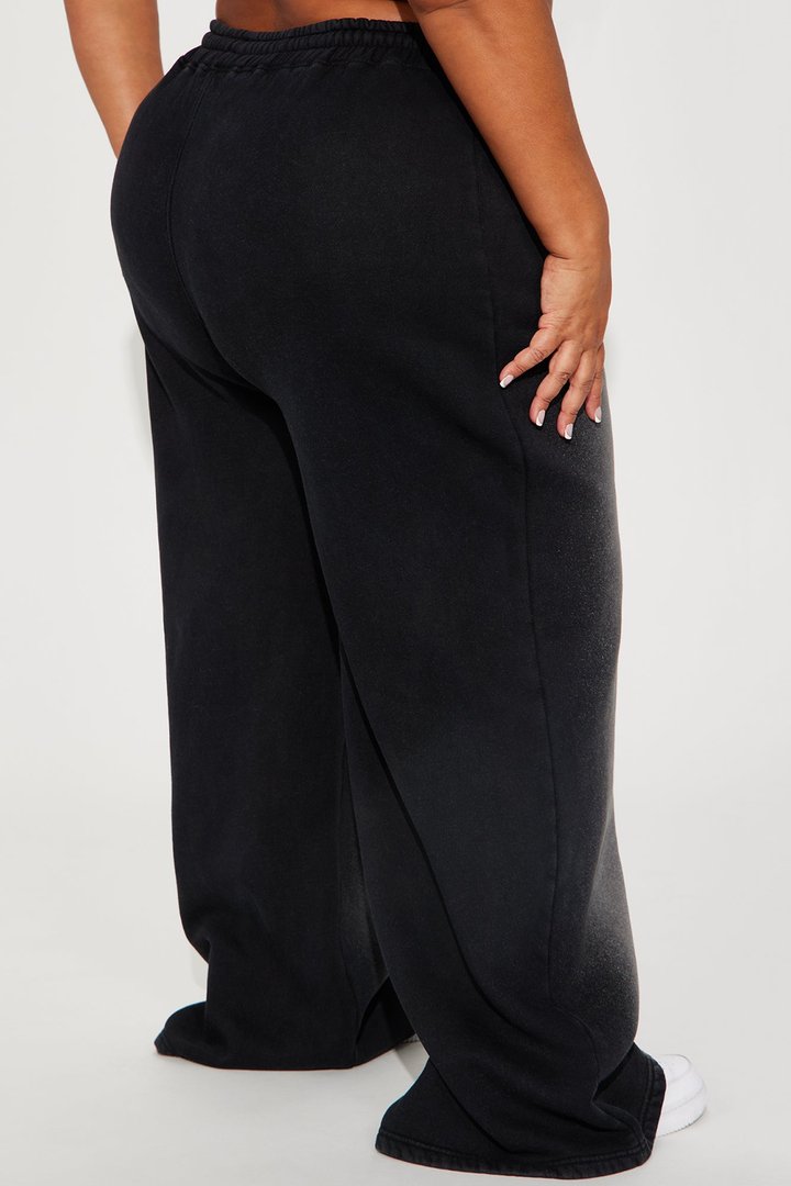 Gianna Washed Lounge Pant - Black