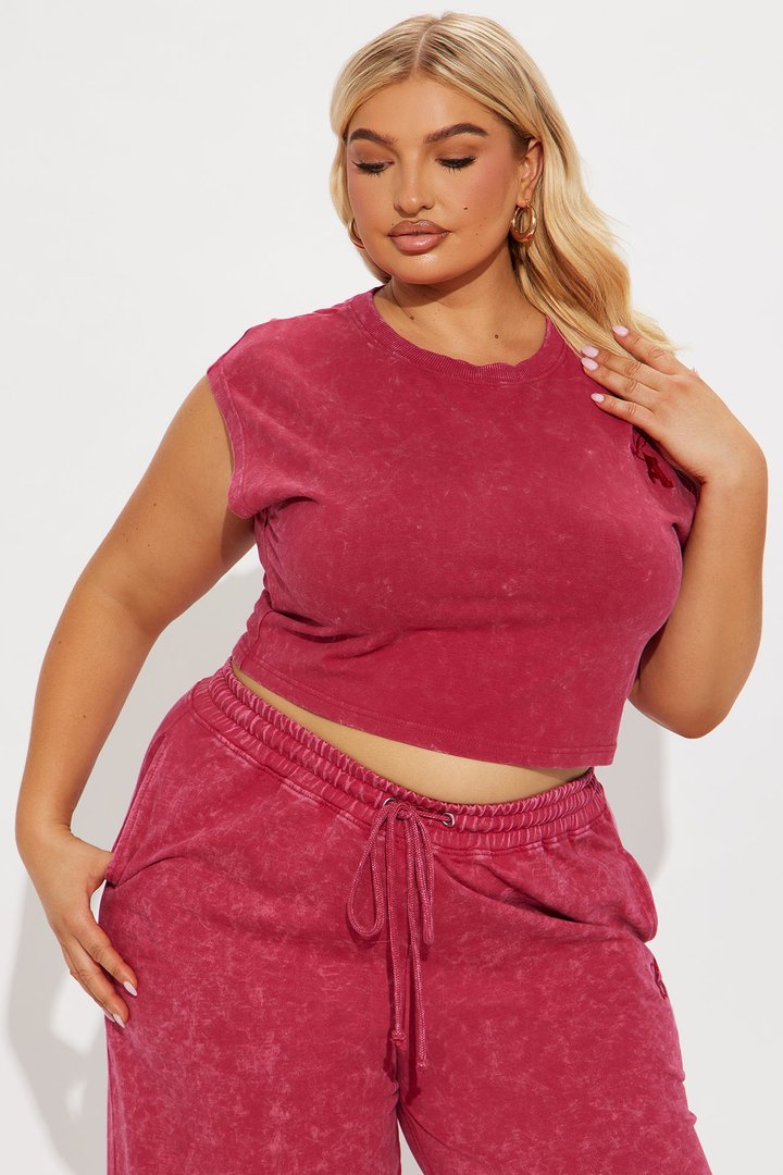 Adelle Lounge Pant Set - Magenta