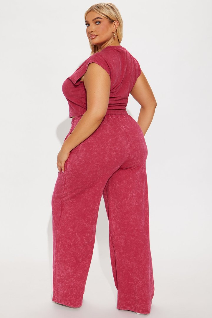 Adelle Lounge Pant Set - Magenta