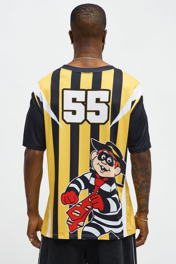McDonalds Relaxed Burglar Jersey Tee - Black/Gold