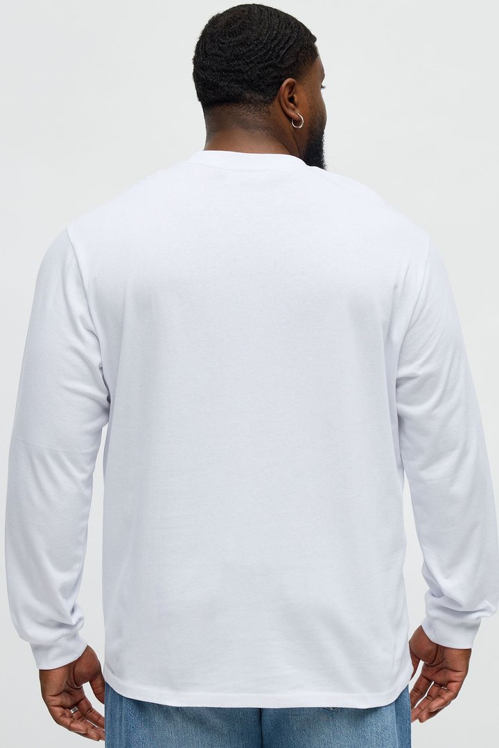 Oversized Heavyweight Long Sleeve Tee - White