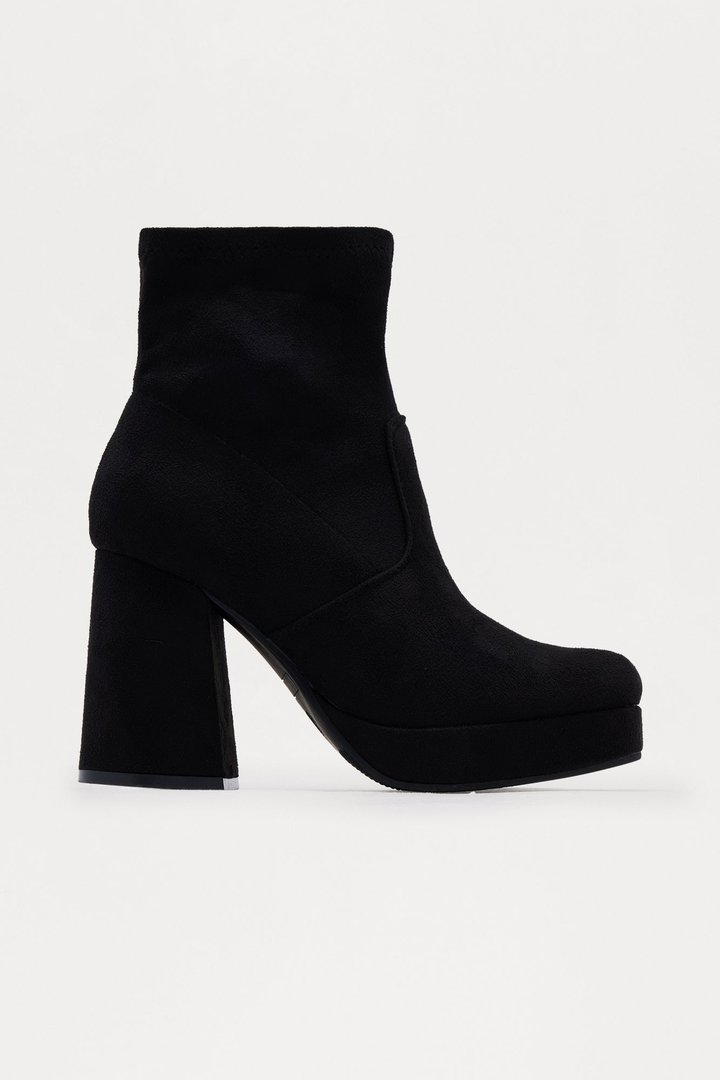 Sylas Platform Ankle Booties - Black