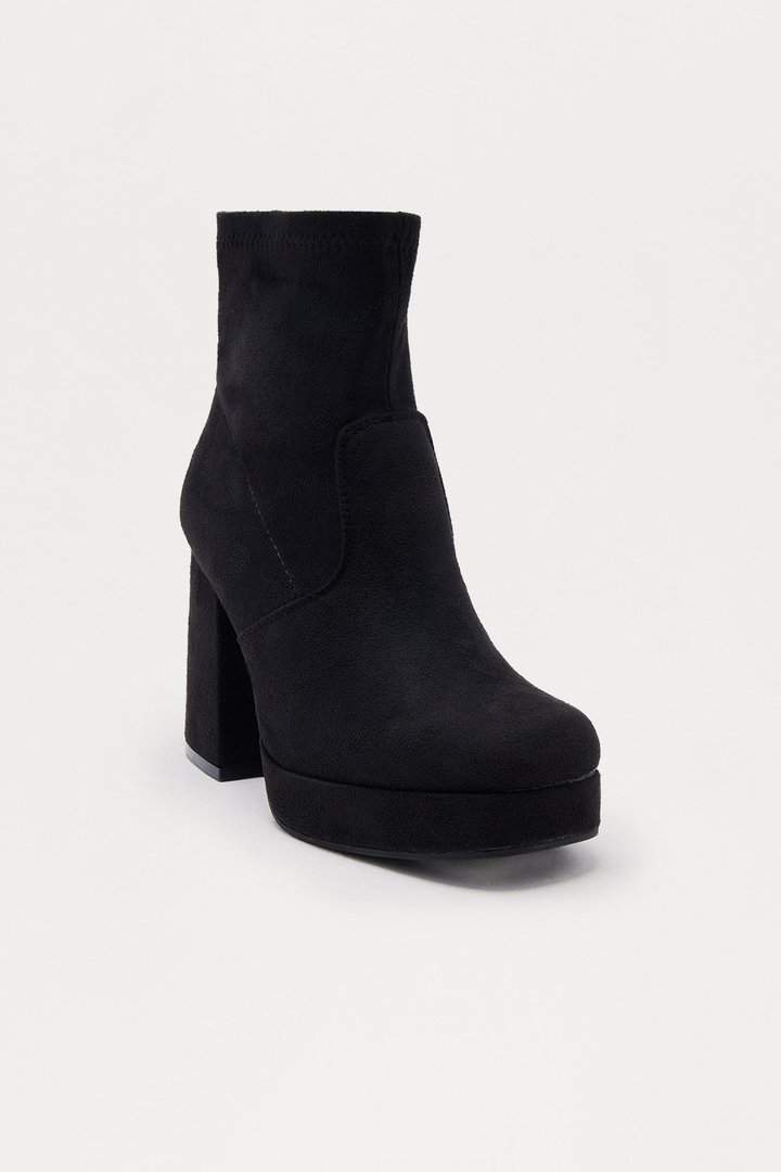 Sylas Platform Ankle Booties - Black