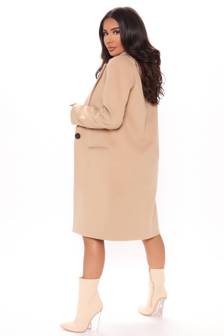 City Chic Coat - Taupe