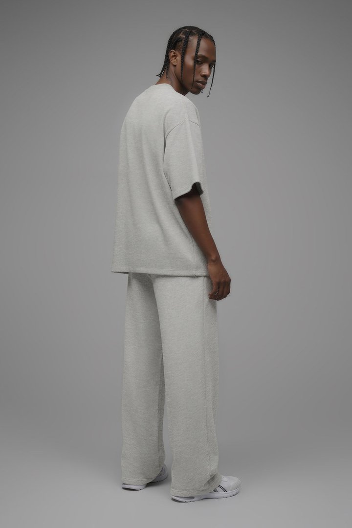 410 Oversized Fleece Tee - Heather Grey