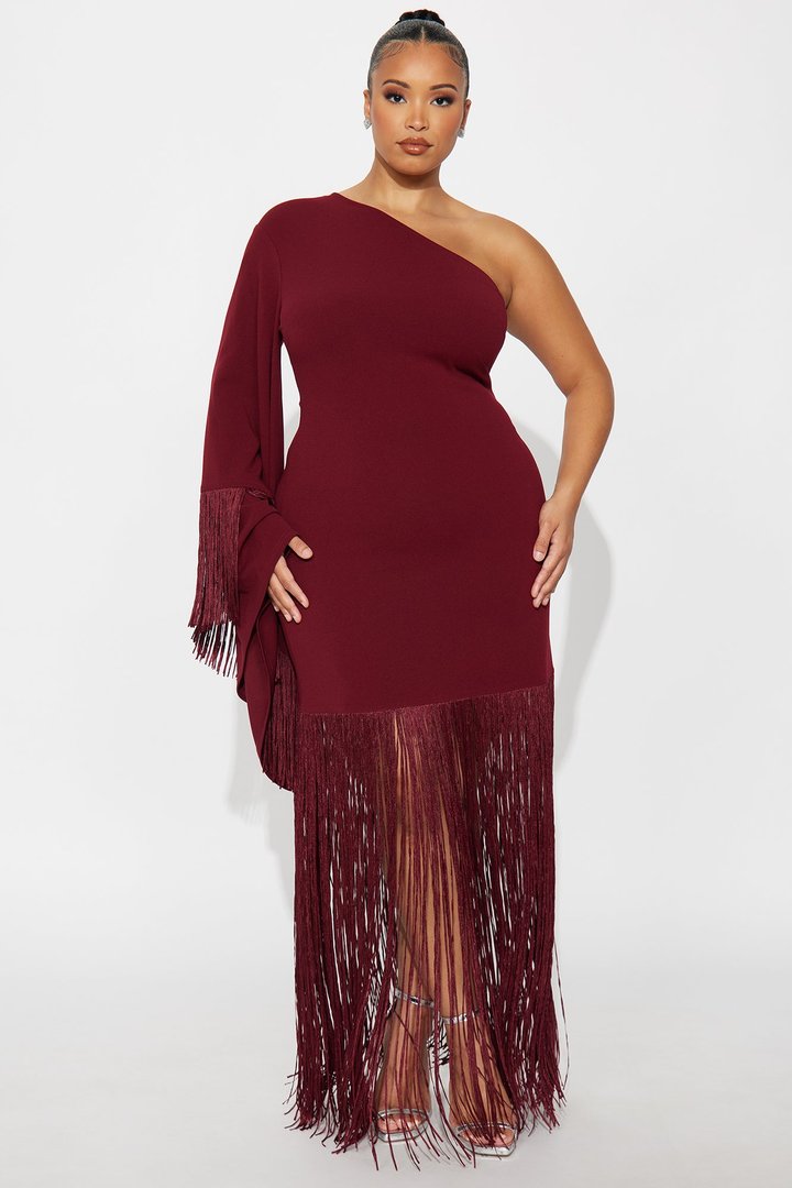 Dare And Swear Maxi Dress - Burgundy