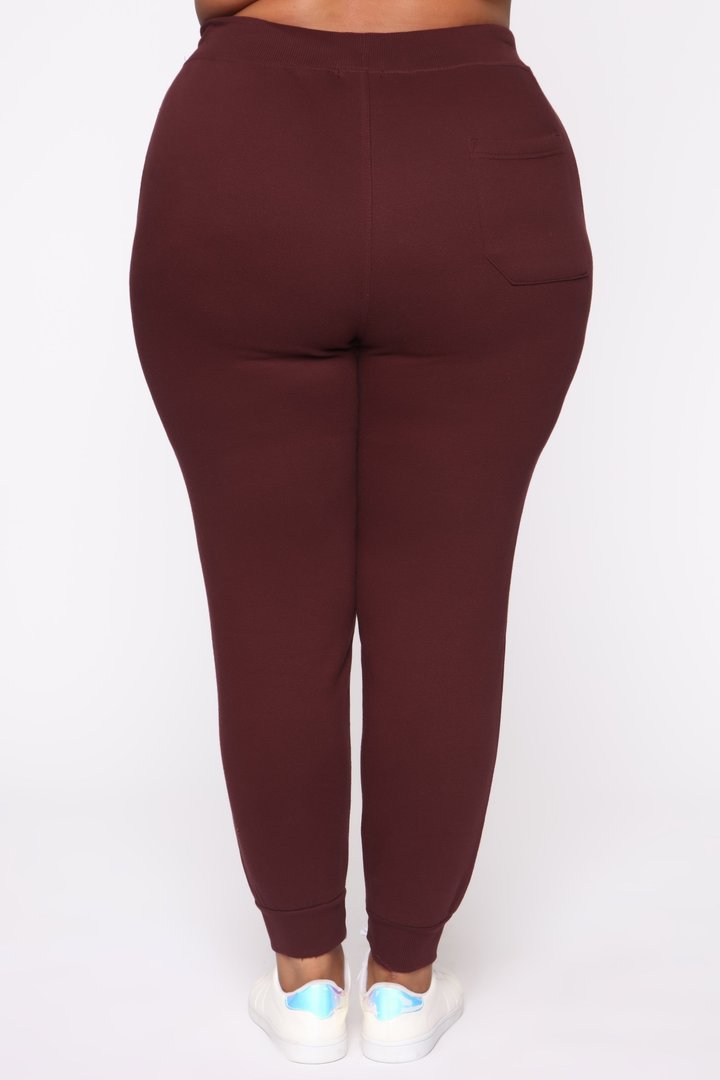 Stole Your Boyfriend's Oversized Jogger - Burgundy