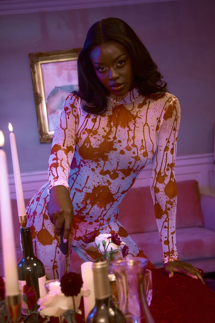 Bloody Babe Jumpsuit Costume - Red/combo
