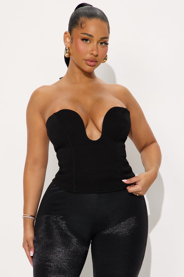 Mina Corset Top - Black