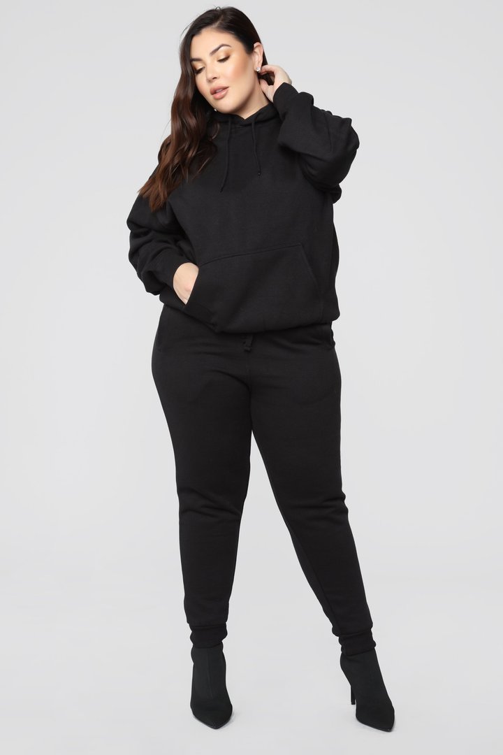 Stole Your Boyfriend's Oversized Hoodie - Black