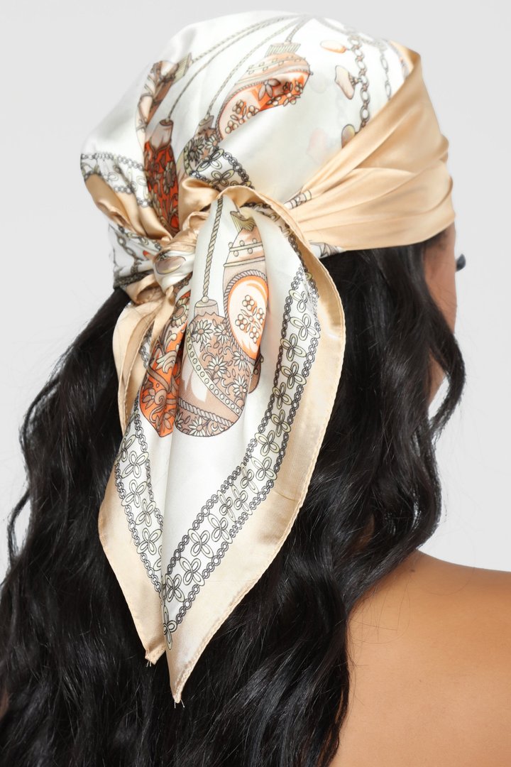 Hairs A Mess Head Scarf - Beige