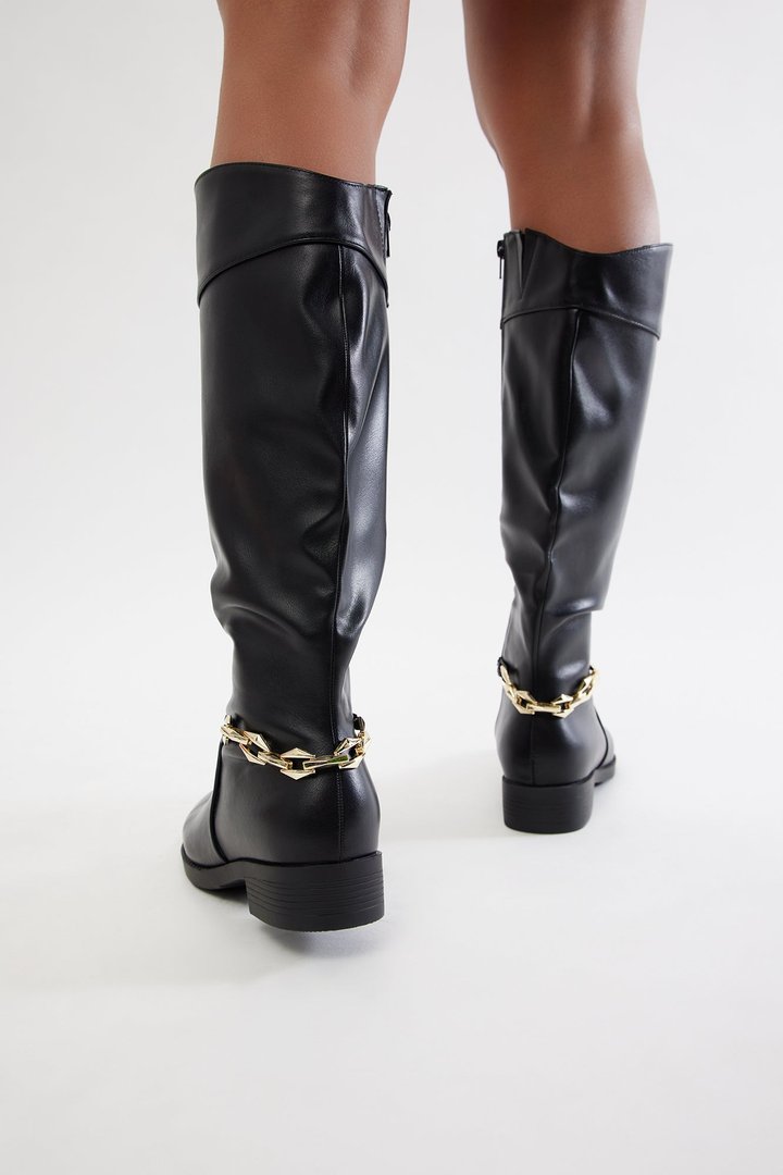 Portland Chain Boots - Black