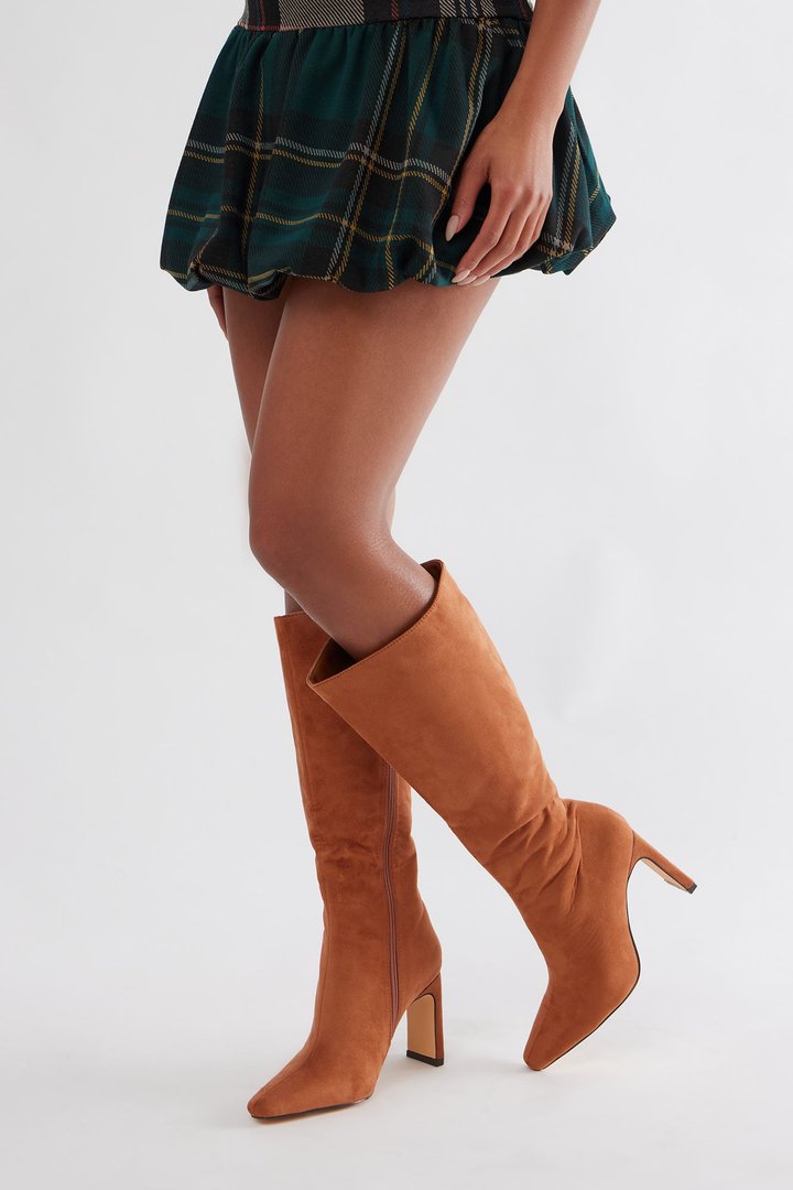 Bynes Knee High Boots - Camel