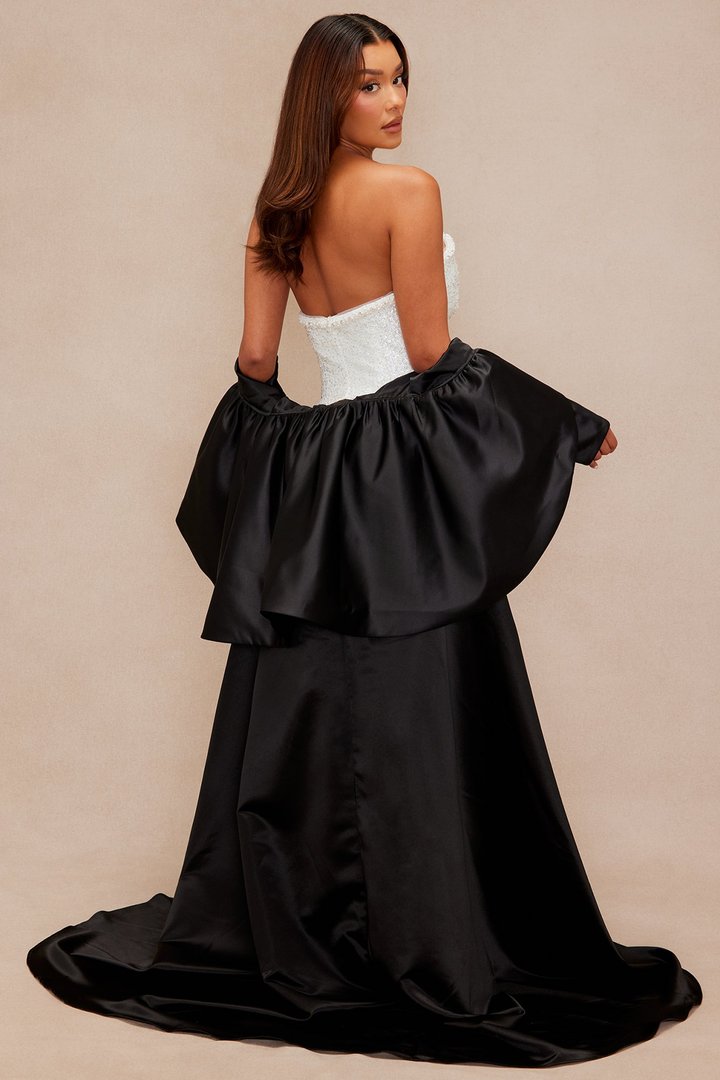 Full Of Glamour Embellished Gown - White