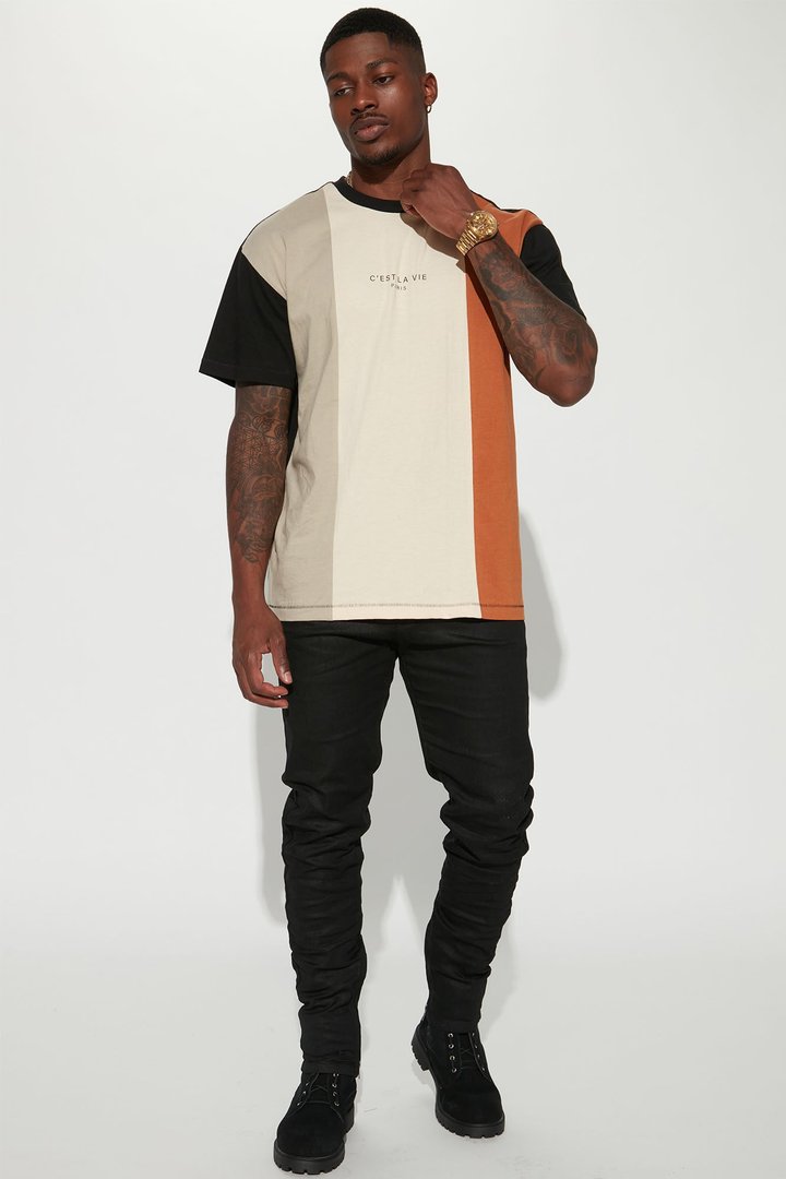 C'est La Vie Short Sleeve Tee - Multi Color
