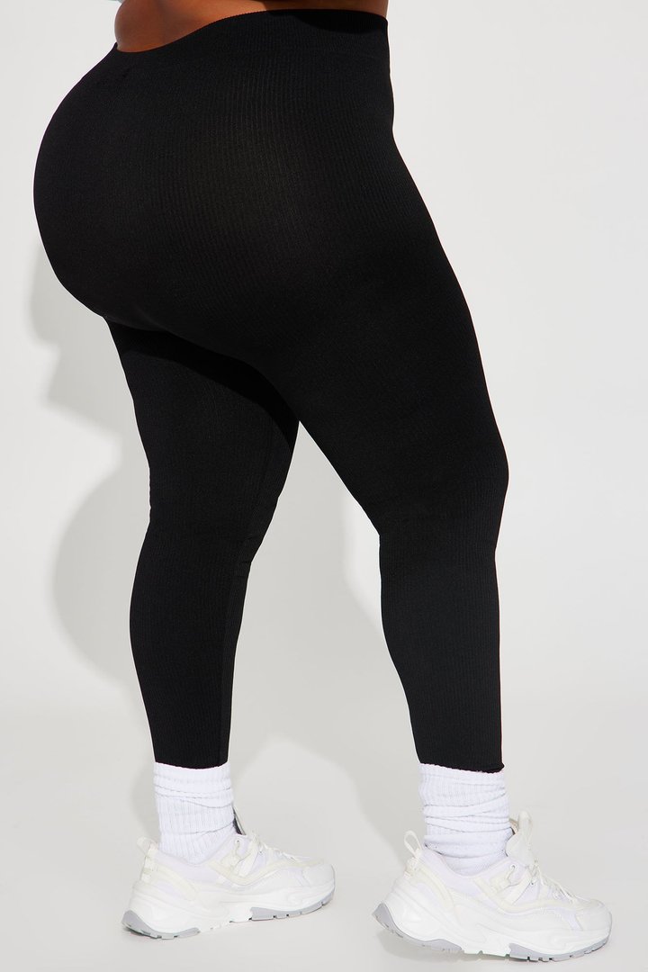 Reyna Ribbed Seamless Legging - Black