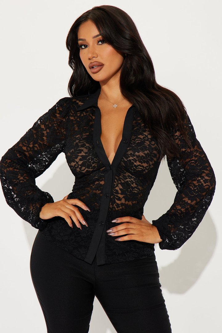 Adelina Lace Top - Black