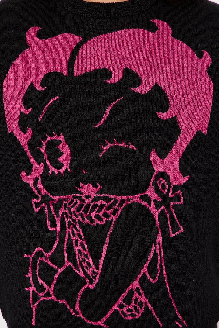 Mini Betty Boop Sweater - Black/combo