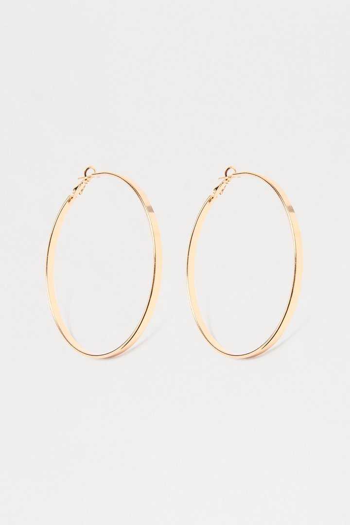 Greta Oversized Hoop Earrings - Gold