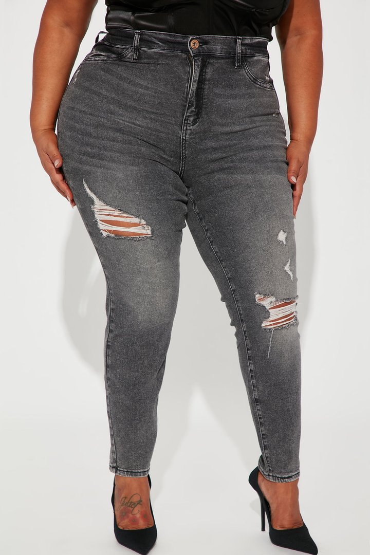 Living Life High Stretch Skinny Jeans - Black Wash