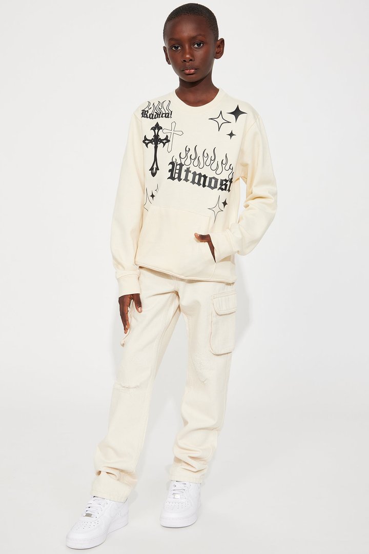 Mini Radical At Most Fleece Sweatshirt - Sand