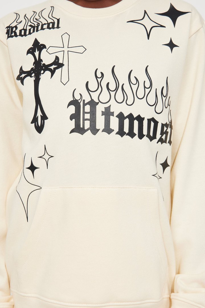 Mini Radical At Most Fleece Sweatshirt - Sand