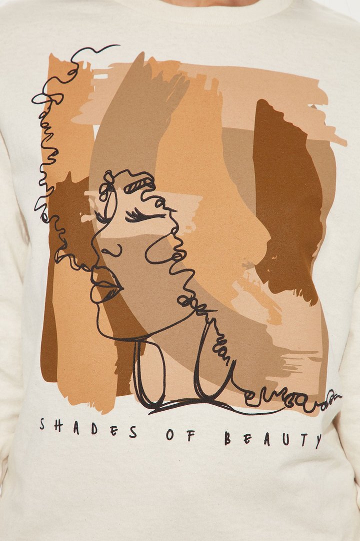 Shades Of Beauty Long Sleeve Tee - Khaki