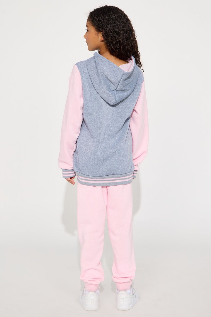 Mini Make Today A Good Day Hoodie And Pant Set - Pink/combo