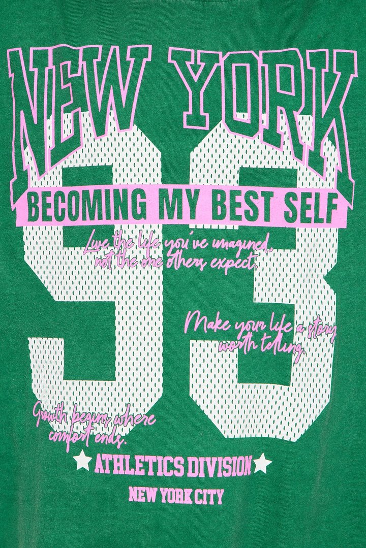Mini NY My Best Self Short Sleeve Tee - Green