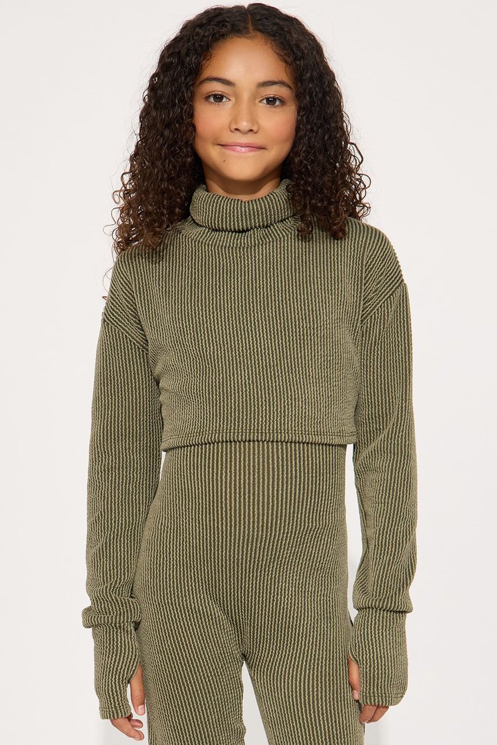 Mini Thinking It Over 2 Piece Jumpsuit Set - Olive