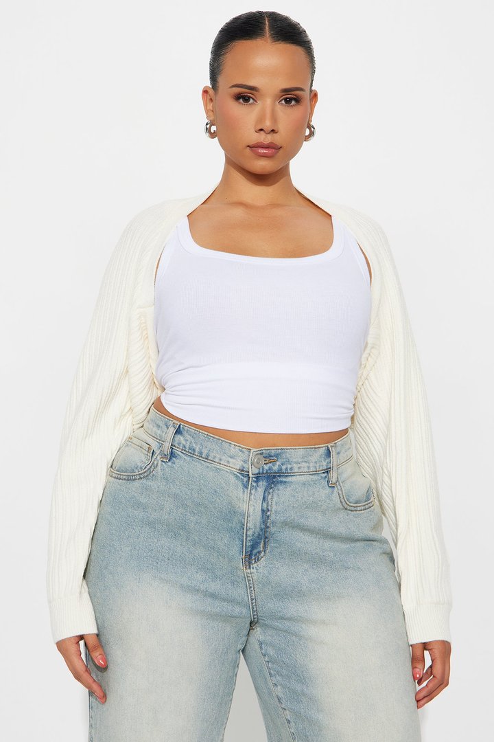 No Promises Bolero Sweater - Cream