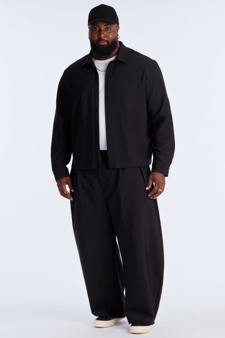 Barrel Bold Flow Trousers - Black