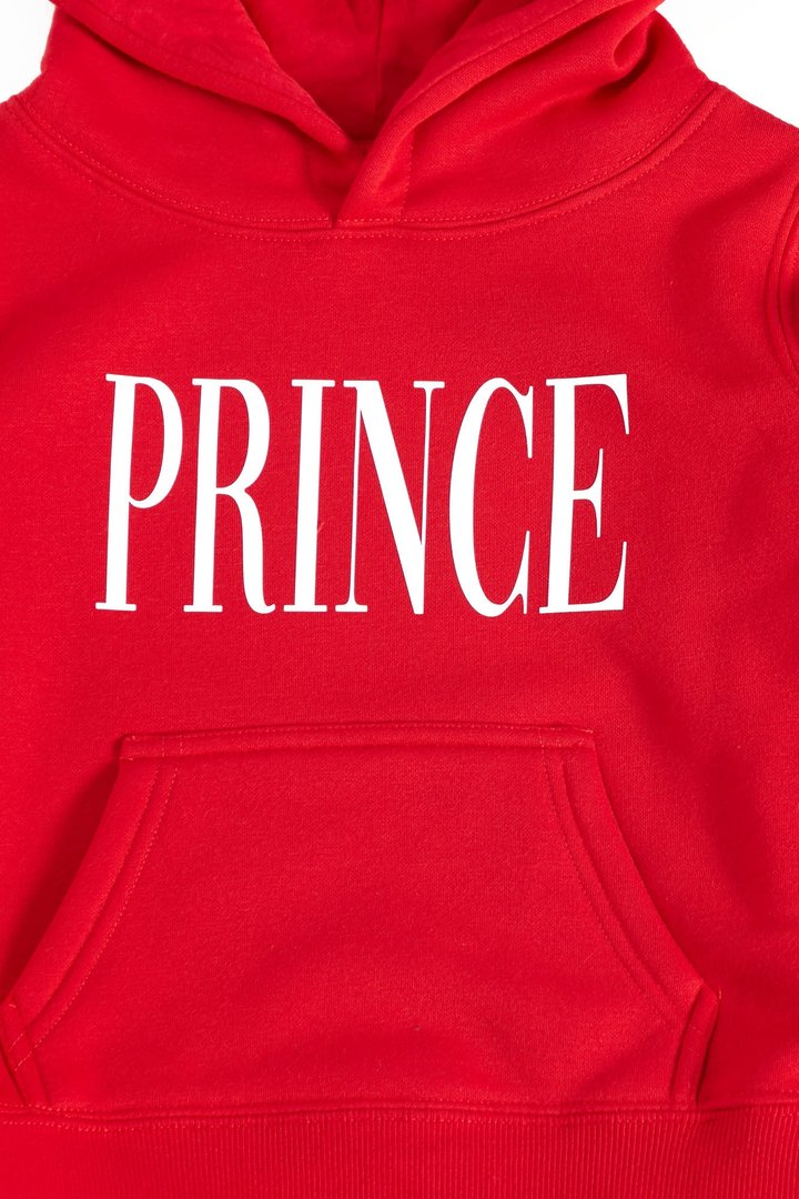Family Goals Mini Prince Hoodie - Red