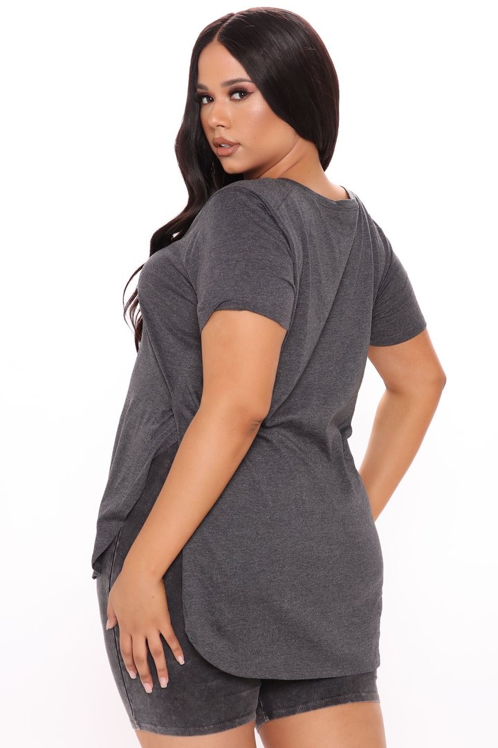 Laid Back Tee - Charcoal
