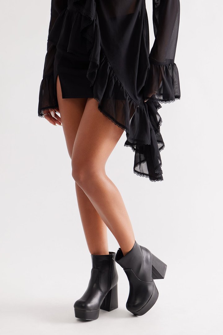 Rune Platform Booties - Black