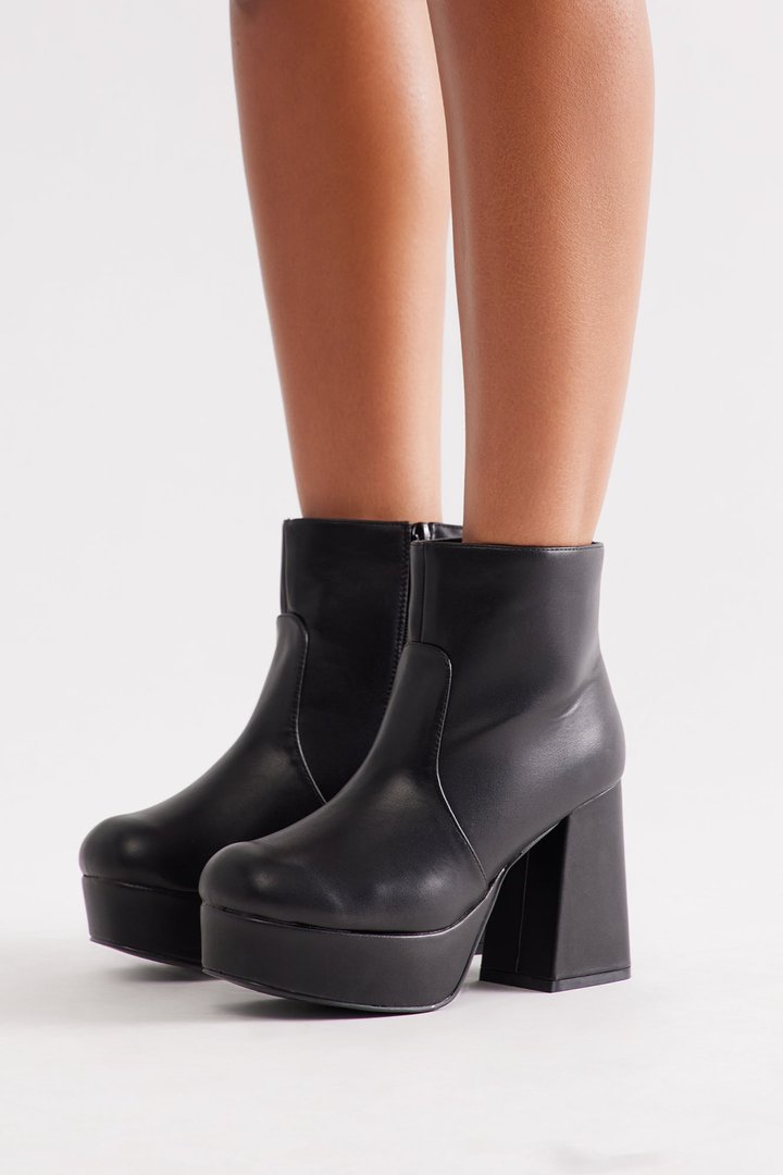 Rune Platform Booties - Black