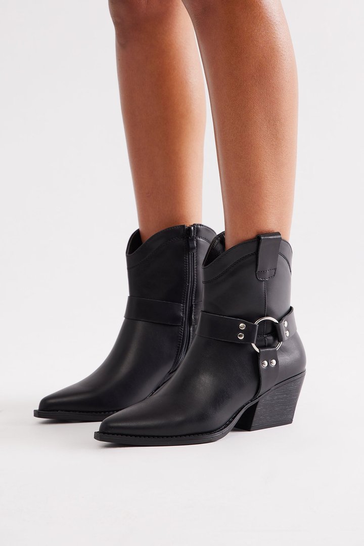 Elke Hardware Booties - Black