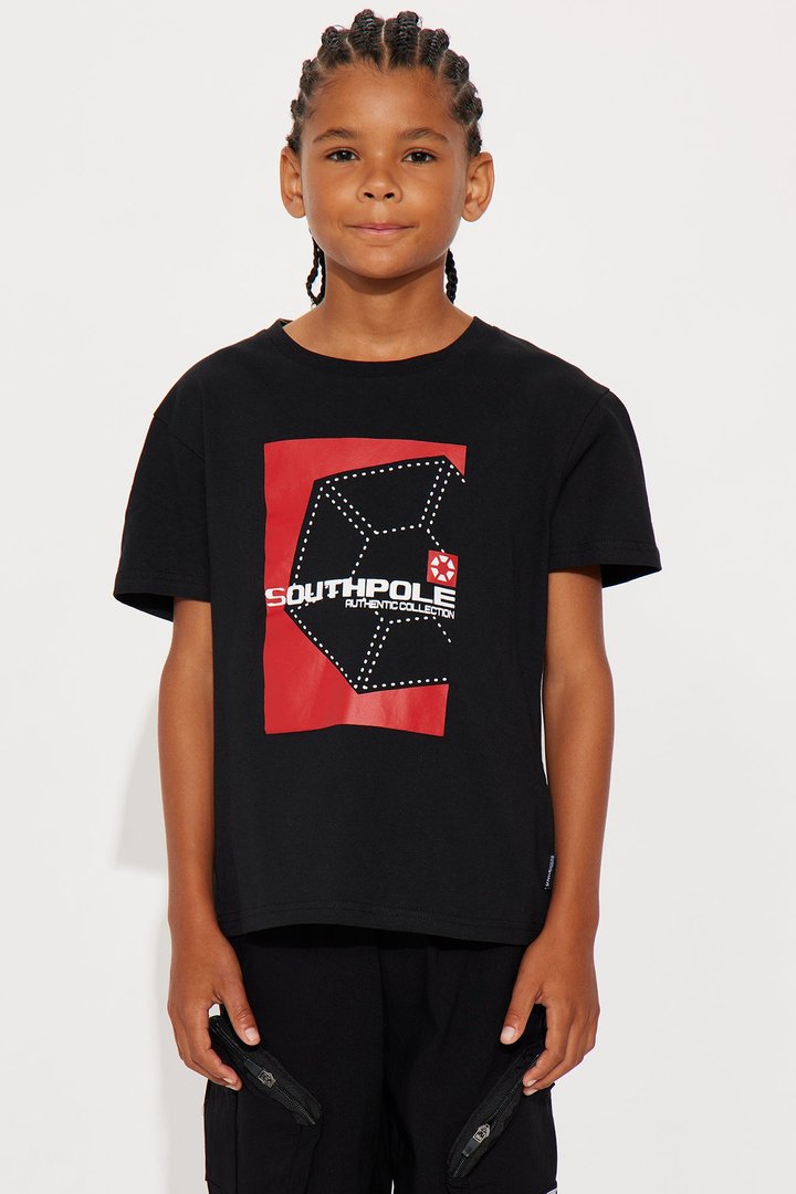 Mini Southpole Icon Short Sleeve Tee - Black