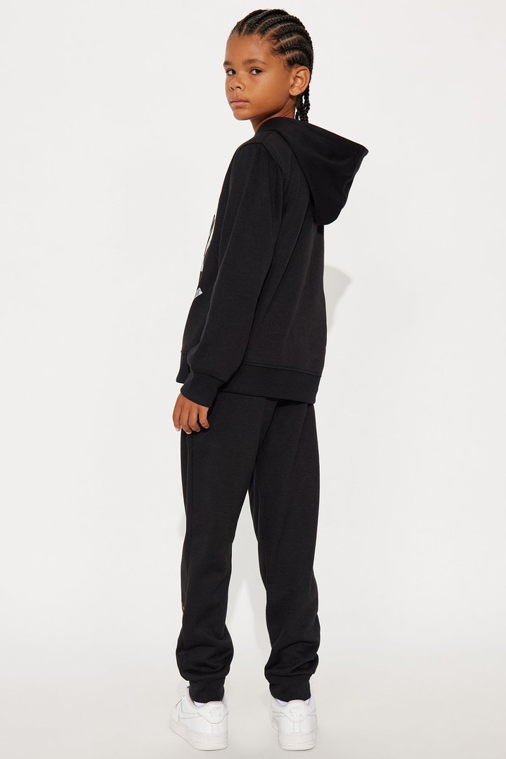 Mini King Of LA Hoodie And Jogger Pant Set - Black