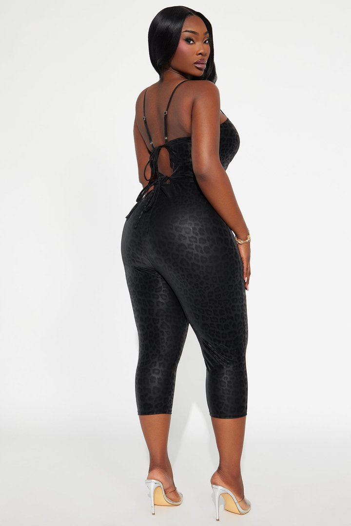 Main Attraction Capri Jumpsuit - Black