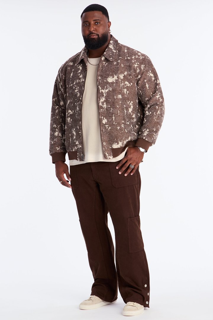 Stacked Slim Flare Peak Snap Jean - Brown