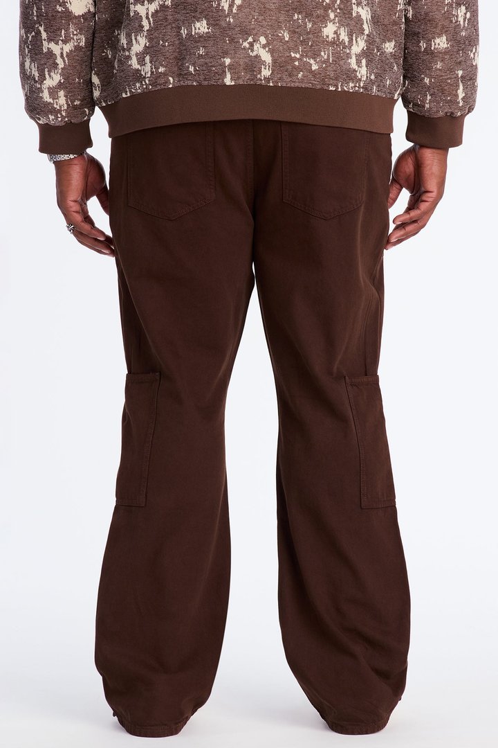 Stacked Slim Flare Peak Snap Jean - Brown