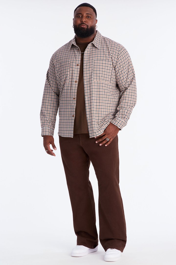 Mac Chino Stacked Slim Flare Pants - Dark Brown