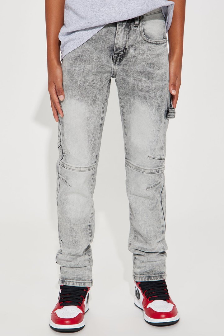 Mini Money Chasers Moto Skinny Jeans - Black Wash