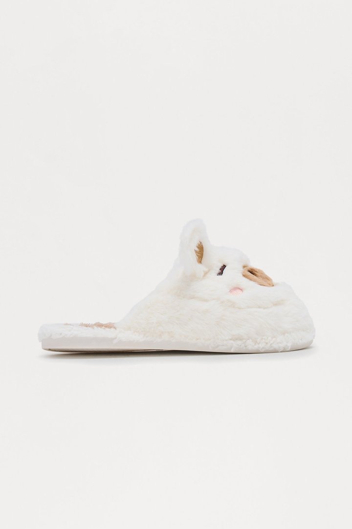Hershey Cozy Bear Slippers - Cream