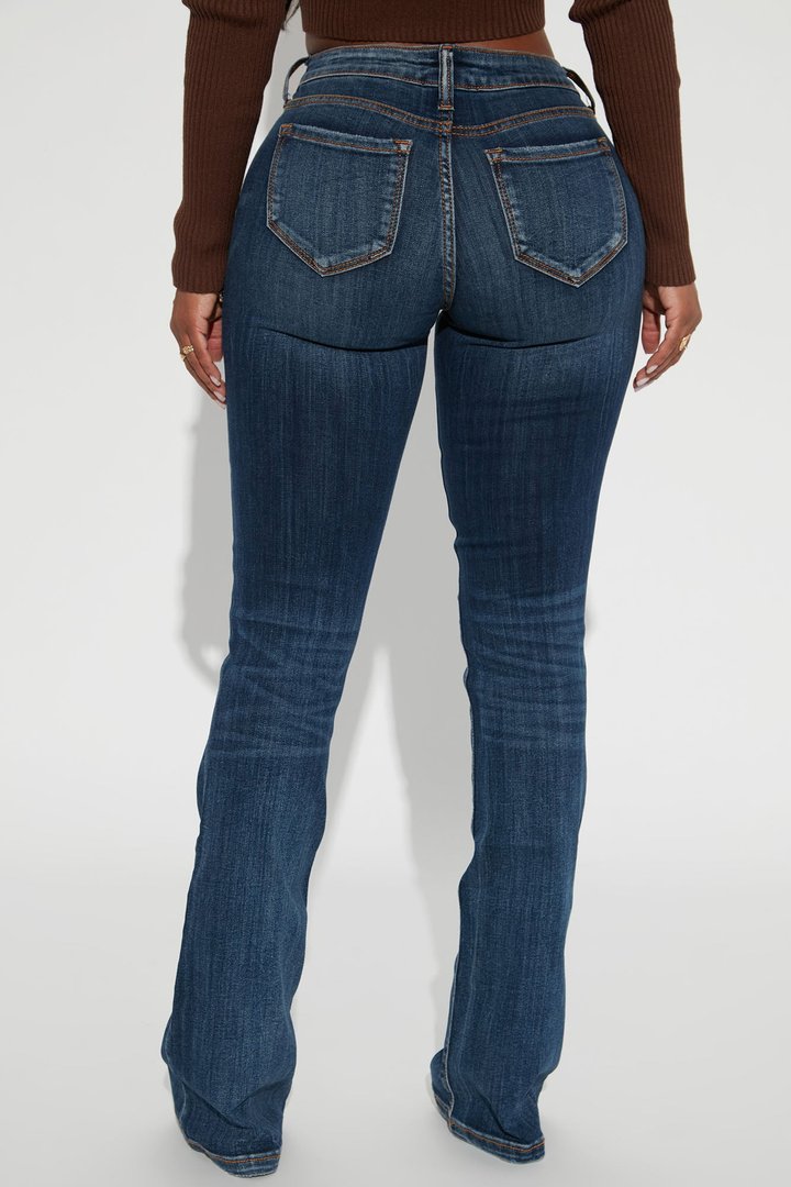 Out Of My Way Low Rise Bootcut Jean - Dark Wash
